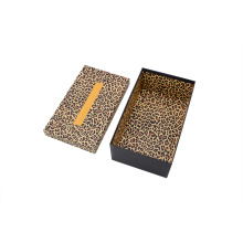 Women's leopard pattern shoe box packaging design amazon box custom printed paper shoe box packaging